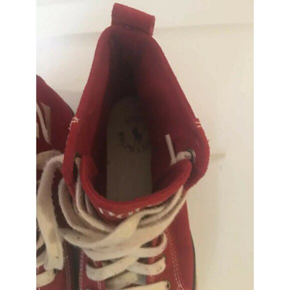 Polo‎ Ralph Lauren Canvas Black Red High Tops-Sz 4 - Picture 5 of 6
